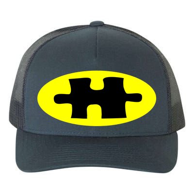 Autism Awareness Bat Puzzle Logo Yupoong Adult 5-Panel Trucker Hat