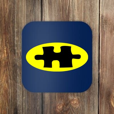 Autism Awareness Bat Puzzle Logo Coaster