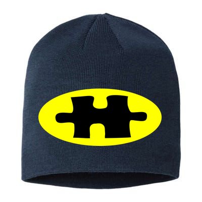 Autism Awareness Bat Puzzle Logo Sustainable Beanie