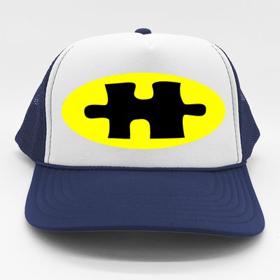 Autism Awareness Bat Puzzle Logo Trucker Hat