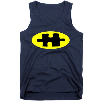 Autism Awareness Bat Puzzle Logo Tank Top