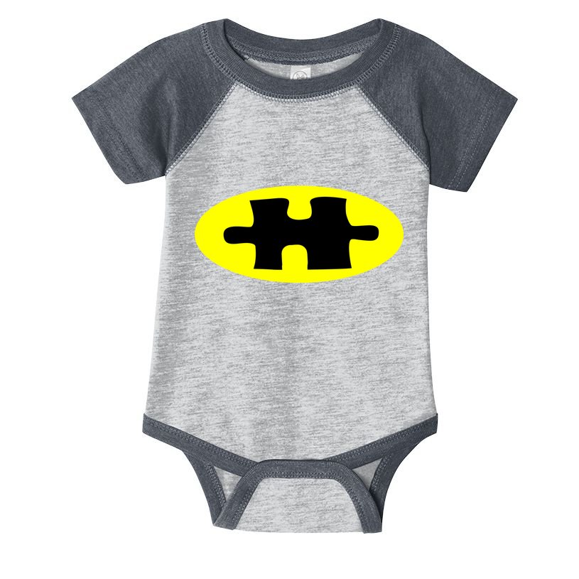 Autism Awareness Bat Puzzle Logo Infant Baby Jersey Bodysuit