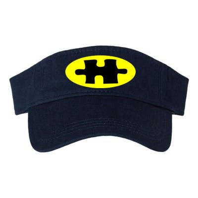 Autism Awareness Bat Puzzle Logo Valucap Bio-Washed Visor