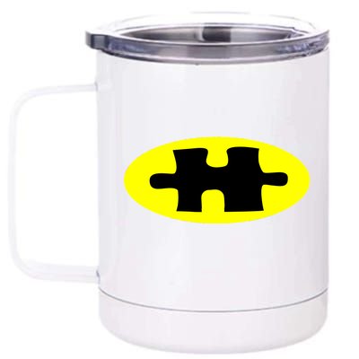 Autism Awareness Bat Puzzle Logo 12 oz Stainless Steel Tumbler Cup