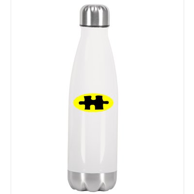 Autism Awareness Bat Puzzle Logo Stainless Steel Insulated Water Bottle