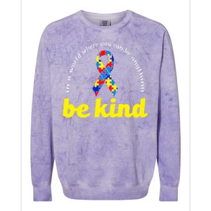 Autism Awareness Be Anything Be Kind Colorblast Crewneck Sweatshirt