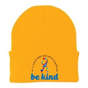 Autism Awareness Be Anything Be Kind Knit Cap Winter Beanie