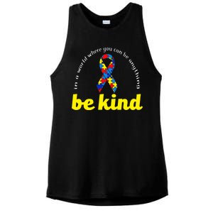 Autism Awareness Be Anything Be Kind Ladies PosiCharge Tri-Blend Wicking Tank