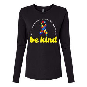 Autism Awareness Be Anything Be Kind Womens Cotton Relaxed Long Sleeve T-Shirt