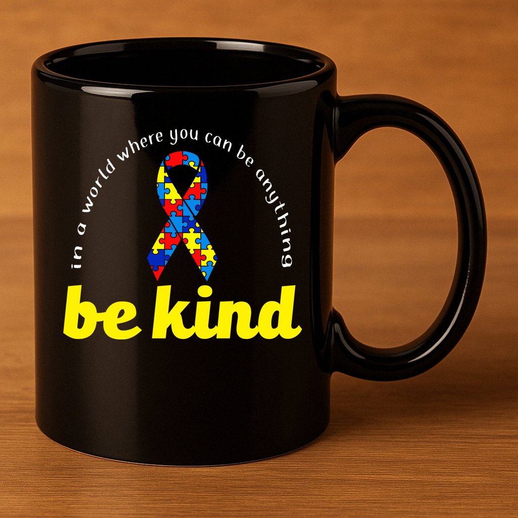 Autism Awareness Be Anything Be Kind 11oz C Handle Ceramic Mug
