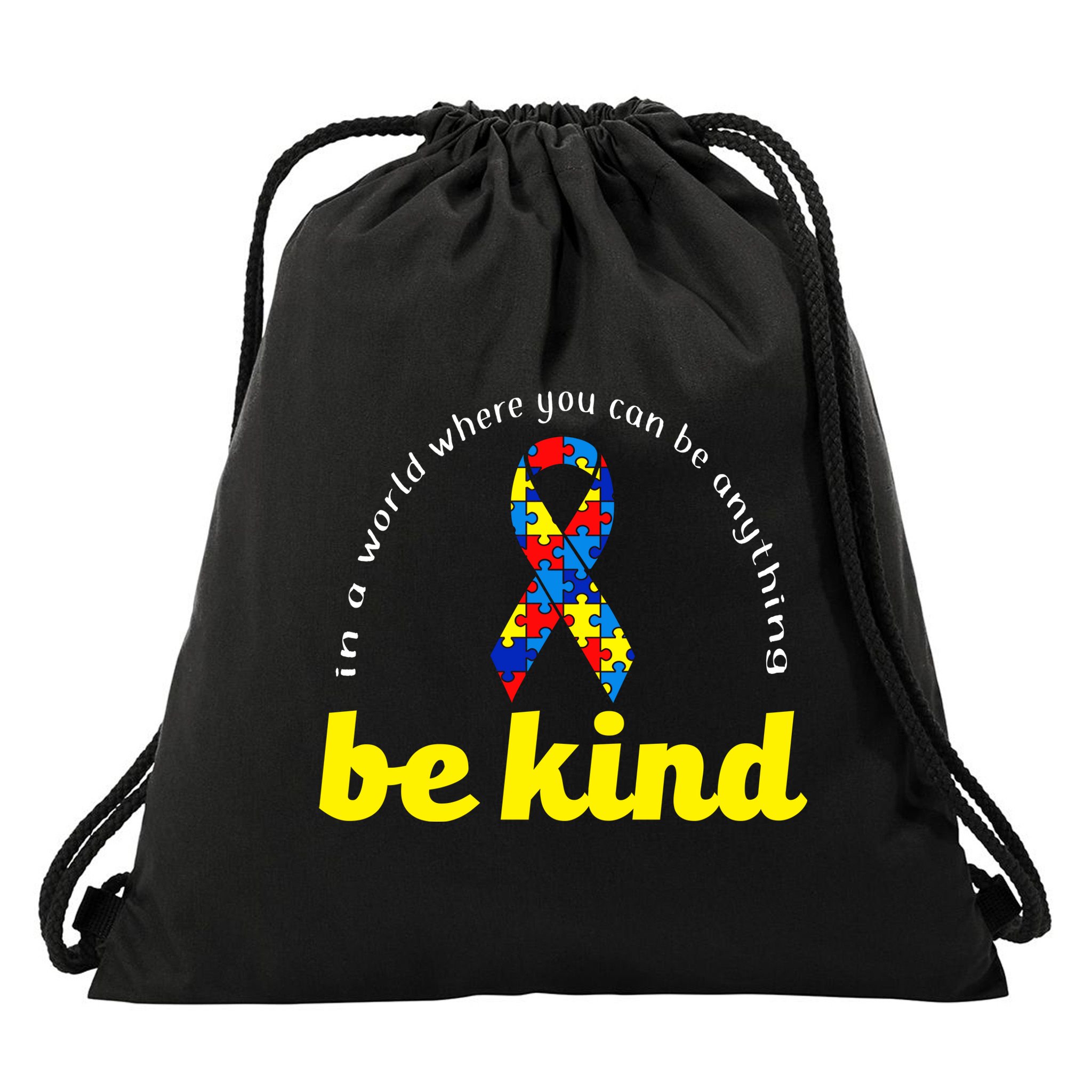 Autism Awareness Be Anything Be Kind Drawstring Bag