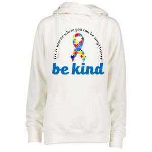 Autism Awareness Be Anything Be Kind Womens Funnel Neck Pullover Hood