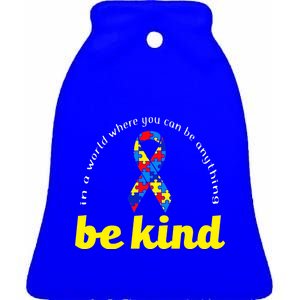 Autism Awareness Be Anything Be Kind Ceramic Bell Ornament