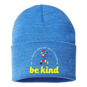 Autism Awareness Be Anything Be Kind Sustainable Knit Beanie