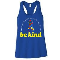 Autism Awareness Be Anything Be Kind Women's Racerback Tank