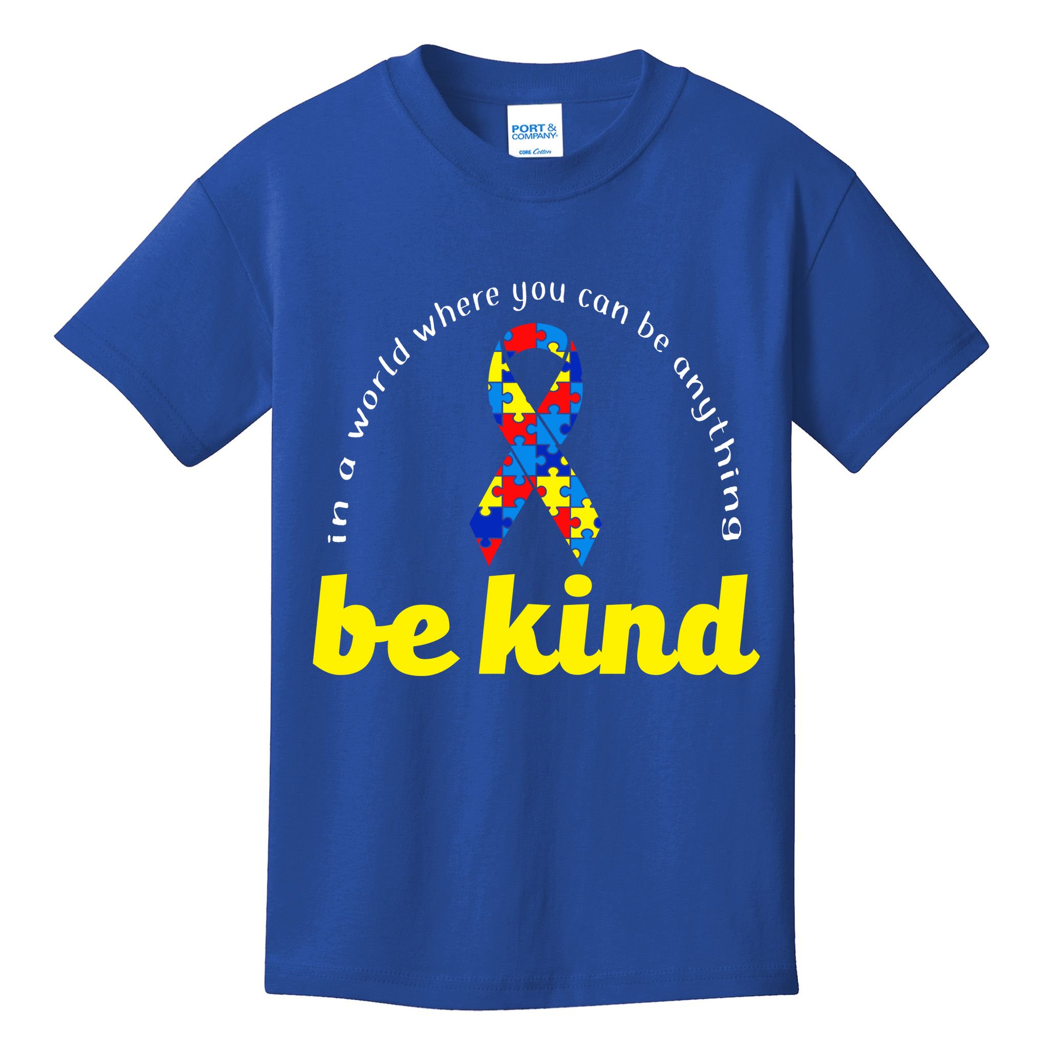 Autism Awareness Be Anything Be Kind Kids T-Shirt