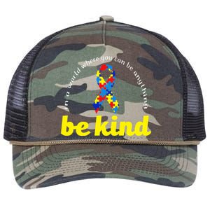 Autism Awareness Be Anything Be Kind Retro Rope Trucker Hat Cap