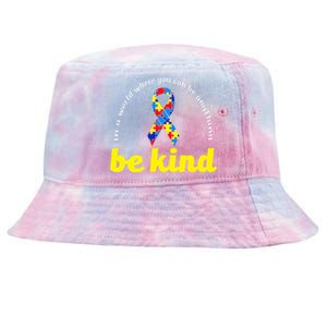 Autism Awareness Be Anything Be Kind Tie-Dyed Bucket Hat