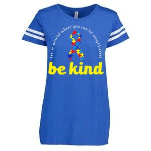 Autism Awareness Be Anything Be Kind Enza Ladies Jersey Football T-Shirt