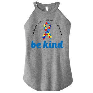 Autism Awareness Be Anything Be Kind Women's Perfect Tri Rocker Tank