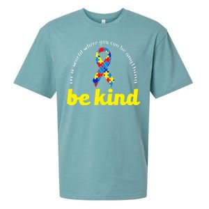 Autism Awareness Be Anything Be Kind Sueded Cloud Jersey T-Shirt