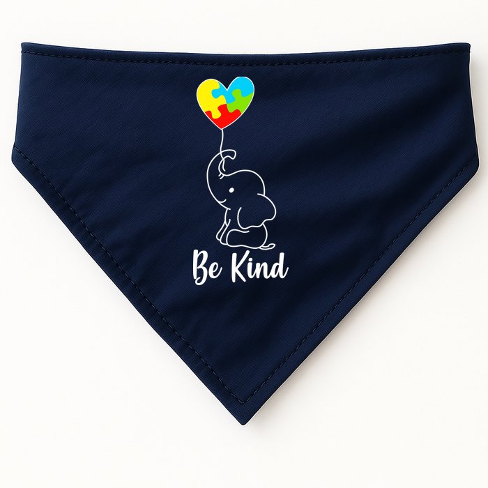 Autism Awareness Be Kind Elephant USA-Made Doggie Bandana