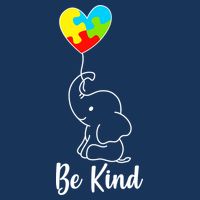 Autism Awareness Be Kind Elephant USA-Made Doggie Bandana