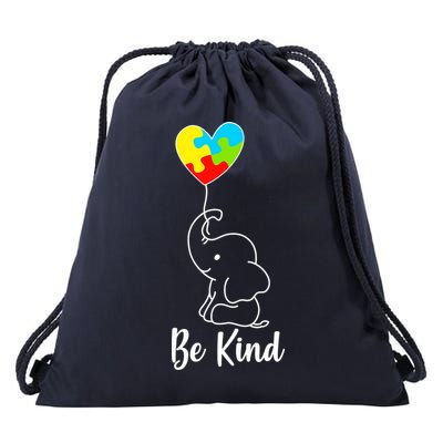 Autism Awareness Be Kind Elephant Drawstring Bag