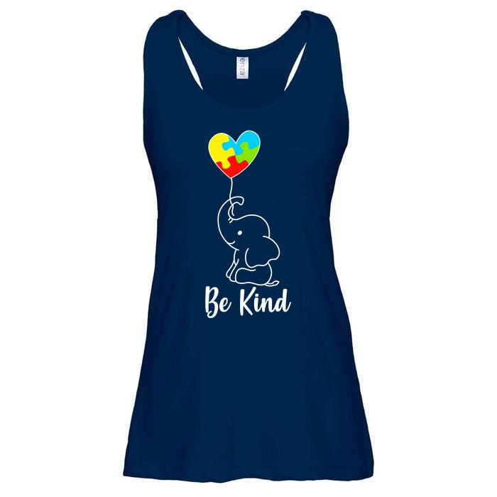 Autism Awareness Be Kind Elephant Ladies Essential Flowy Tank