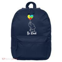 Autism Awareness Be Kind Elephant 16 in Basic Backpack