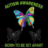 Autism Awareness Born To Be Set Apart Stripe Pom Pom Beanie