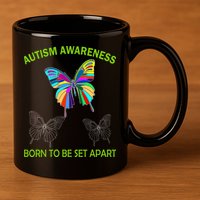 Autism Awareness Born To Be Set Apart 11oz C Handle Ceramic Mug