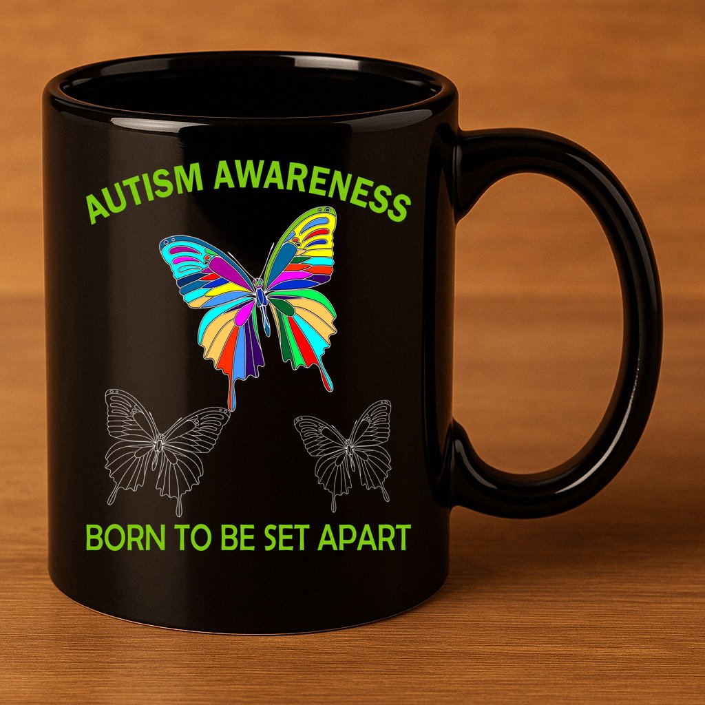 Autism Awareness Born To Be Set Apart 11oz C Handle Ceramic Mug