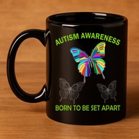 Autism Awareness Born To Be Set Apart 11oz C Handle Ceramic Mug
