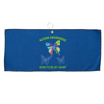 Autism Awareness Born To Be Set Apart Large Microfiber Waffle Golf Towel
