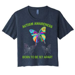 Autism Awareness Born To Be Set Apart Women's Crop Top Tee