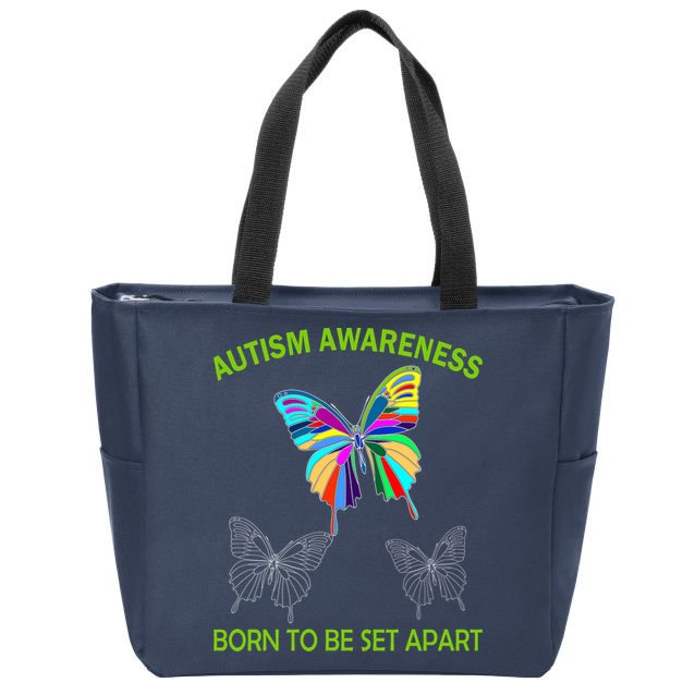 Autism Awareness Born To Be Set Apart Zip Tote Bag