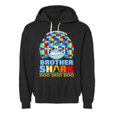 Autism Awareness Brother Shark Puzzles Garment-Dyed Fleece Hoodie