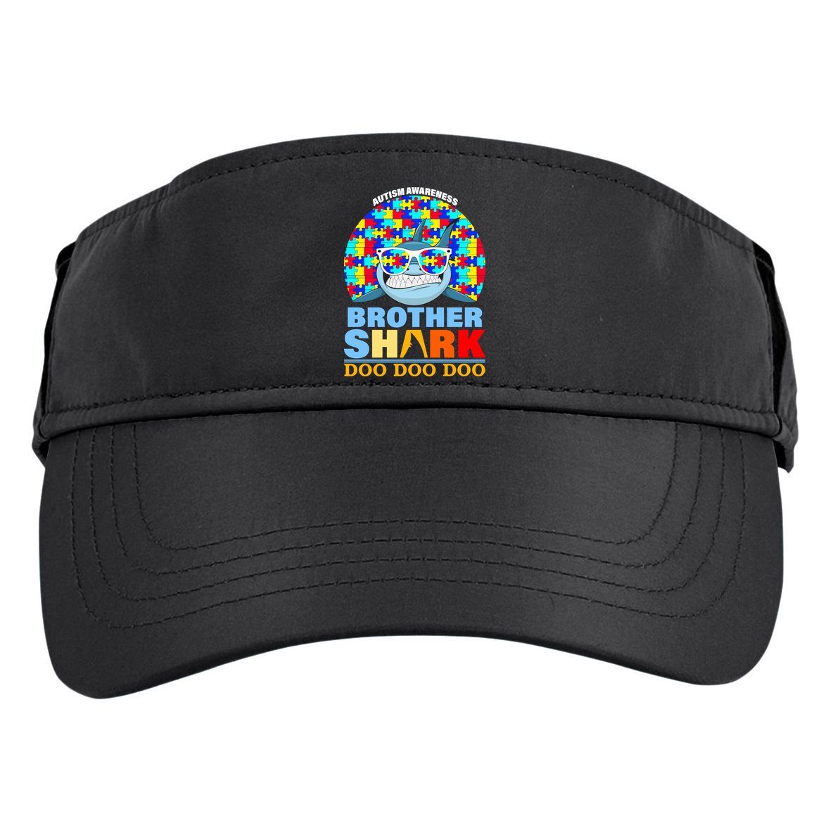 Autism Awareness Brother Shark Puzzles Adult Drive Performance Visor