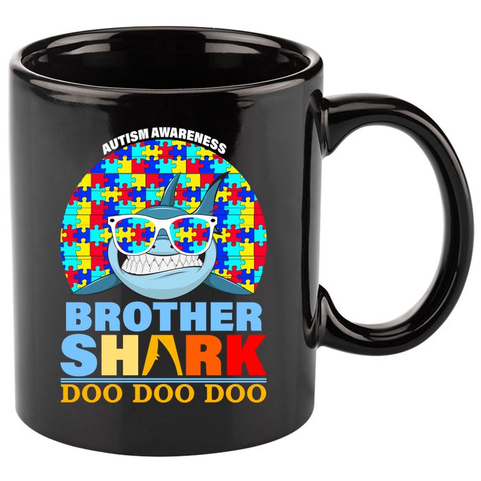 Autism Awareness Brother Shark Puzzles 11oz C Handle Ceramic Mug