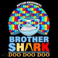 Autism Awareness Brother Shark Puzzles Premium T-Shirt