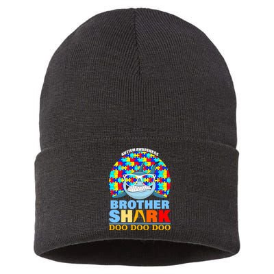 Autism Awareness Brother Shark Puzzles Sustainable Knit Beanie