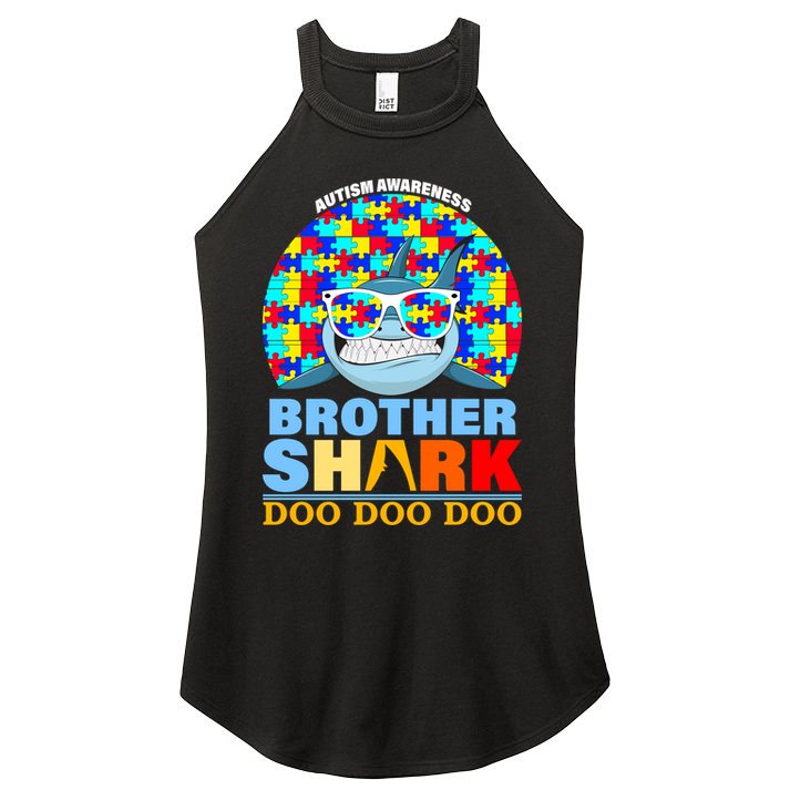 Autism Awareness Brother Shark Puzzles Women's Perfect Tri Rocker Tank