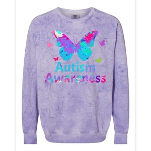 Autism Awareness Butterflies  Colorblast Crewneck Sweatshirt