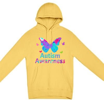 Autism Awareness Butterflies  Premium Pullover Hoodie