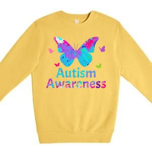 Autism Awareness Butterflies  Premium Crewneck Sweatshirt