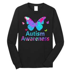 Autism Awareness Butterflies  Long Sleeve Shirt