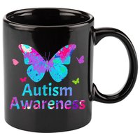 Autism Awareness Butterflies  11oz C Handle Ceramic Mug