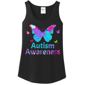 Autism Awareness Butterflies  Ladies Essential Tank