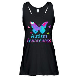 Autism Awareness Butterflies  Ladies Essential Flowy Tank